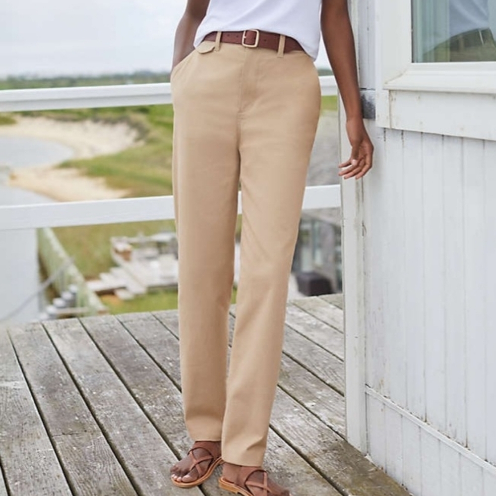 LAND'S END, Women's Straight Leg Pants - Tan